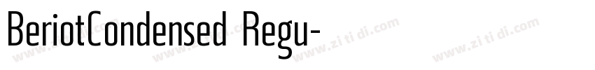 BeriotCondensed Regu字体转换